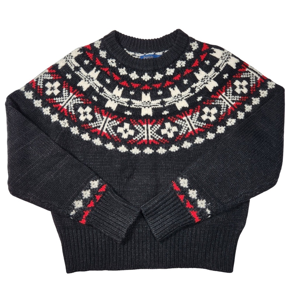 Polo Ralph Lauren Womens Fair Isle Wool Alpaca Crewneck Sweater Pullover S NWOT‎